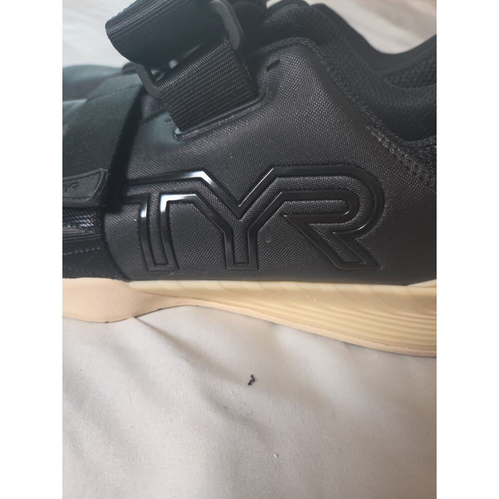 TYR L-1 Lifter Shoes Mens 9.5 Womans 11 Black Beige Weightlifting Gym Straps - Picture 7 of 7